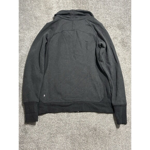 Lululemon Womens Size 12 Cozy Cuddle Up Jacket Full Zip Fleece Gray Asymmetrical - Picture 6 of 7